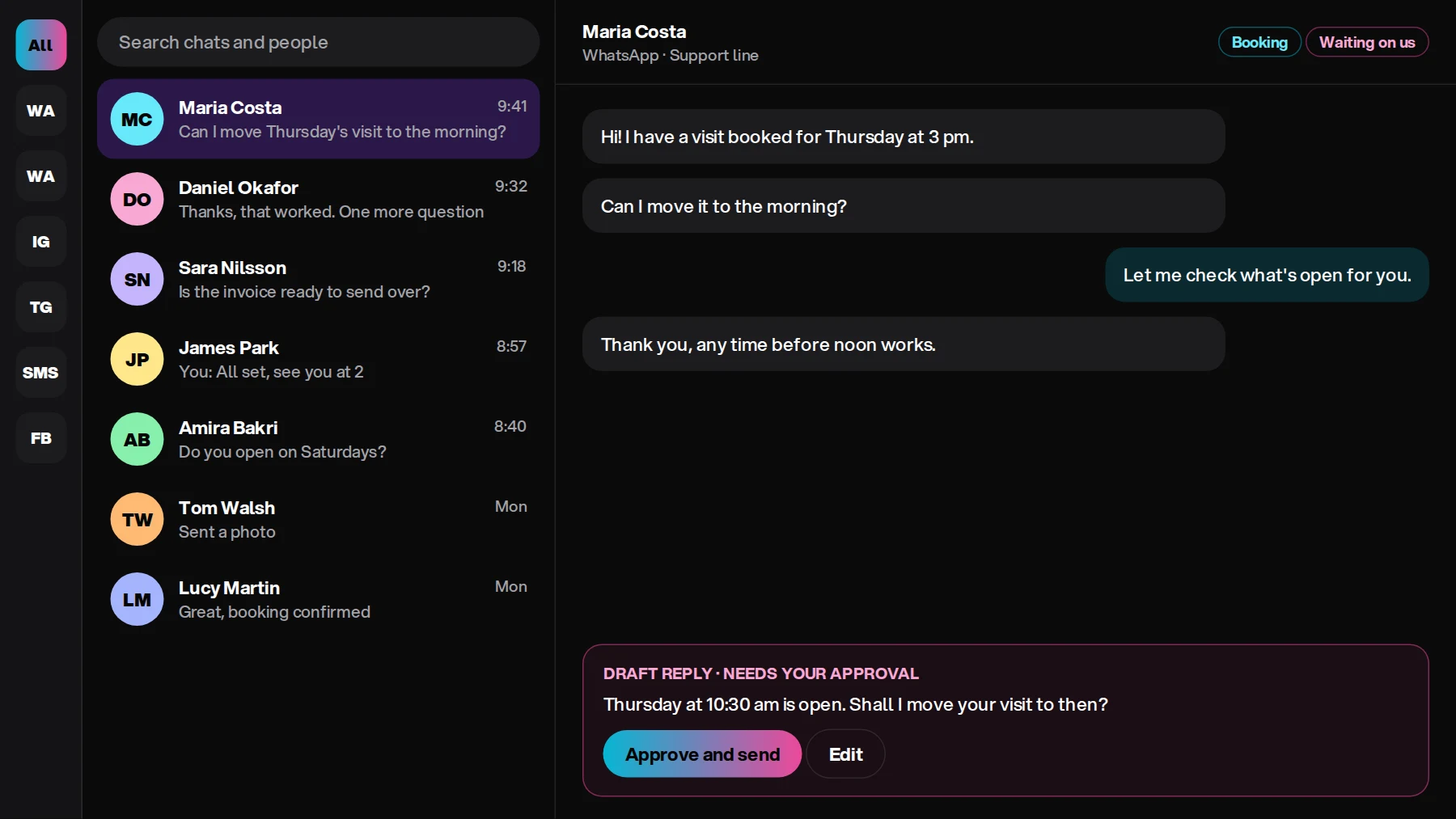 One inbox for every channel built for a multi-channel service business