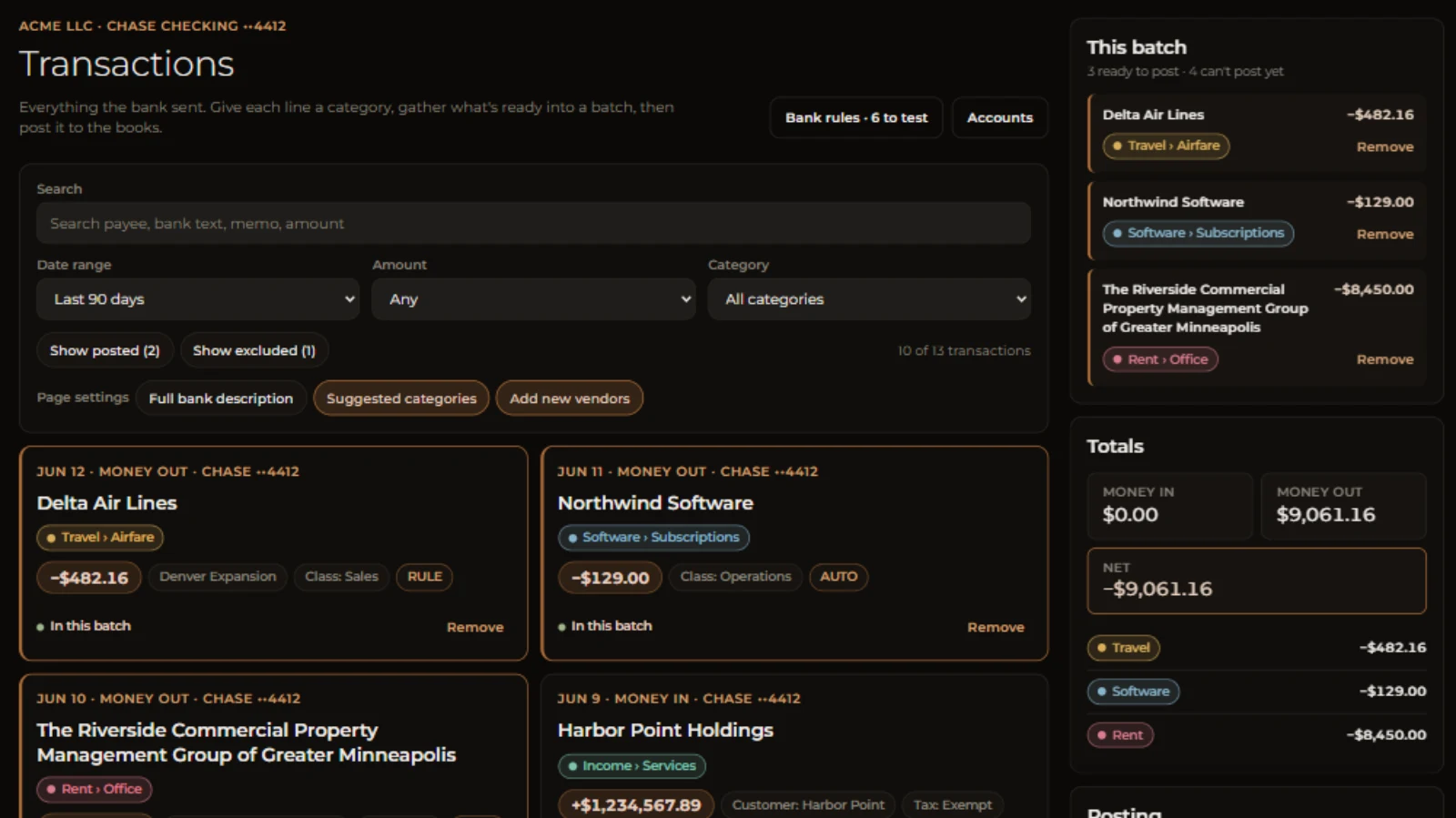 Finance operations app built for a multi-entity holding group